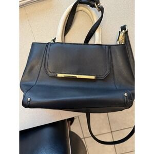 Steve Madden Women's Black Handbag with Contrast Handles & Adjustable Shoulder